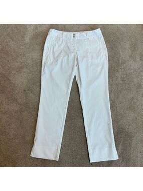 Nike Golf women’s white Tour Performance Dri-Fit straight leg pants 10 athletic